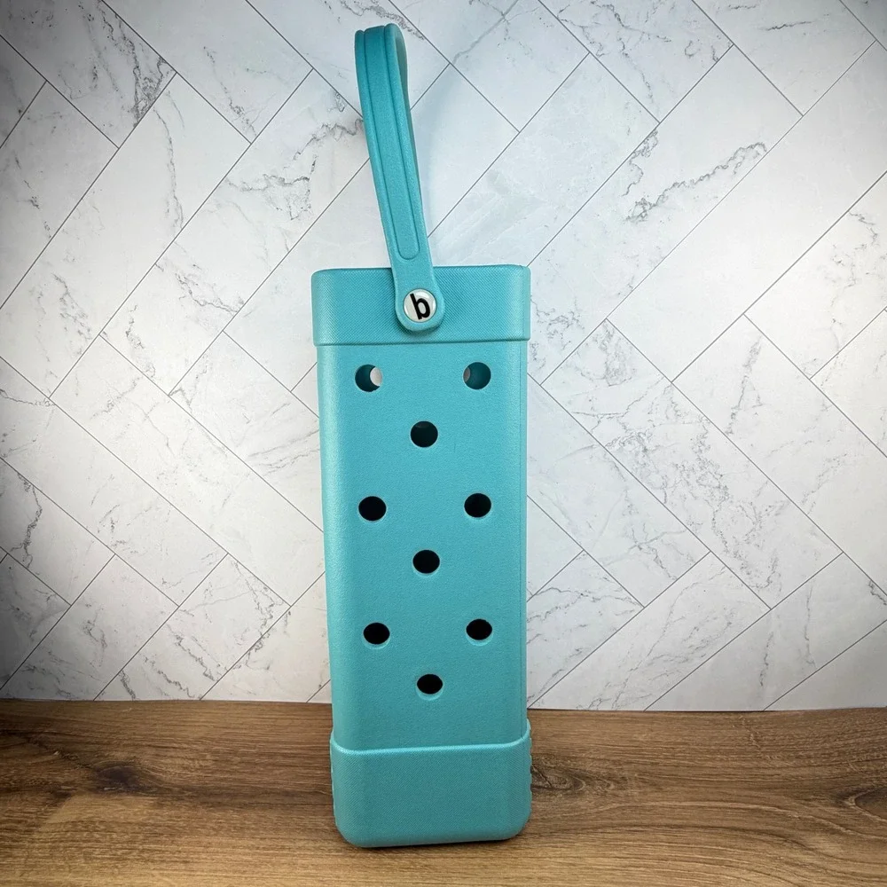 Bogg Bag BYO Wine Water Tote Bag Turquoise Blue EVA Waterproof Excellent